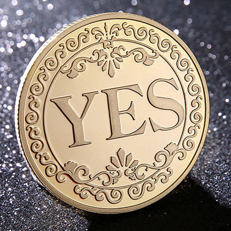 Yes/No Coins Help Decide Collectible Toys Exciting Coin-plated Souvenirs for Children's Holiday Gifts