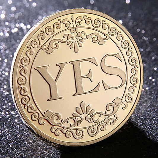 Yes/No Coins Help Decide Collectible Toys Exciting Coin-plated Souvenirs for Children's Holiday Gifts