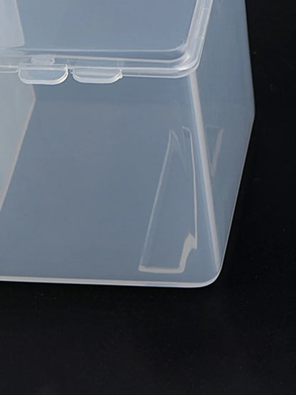 1pc Clear Makeup Storage Box With Lid, 2-grid Dustproof Storage Box For Skincare Makeup And Sundries, Countertop & Vanity Storag