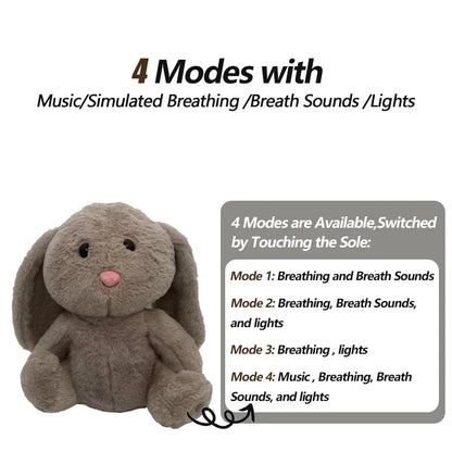 4 Modes Baby Breathing Soothing Elephant Plush Toy