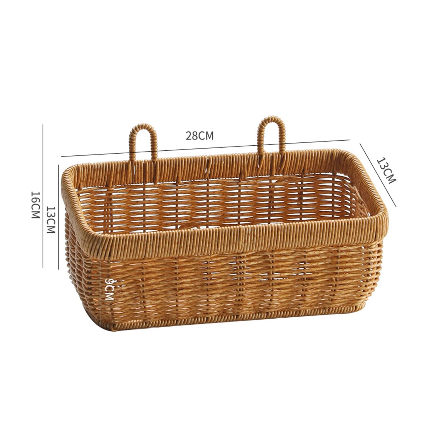 Storage Basket Wall Hanging Woven Basket Kitchen Vegetables Organzier Sundries Organizer Flower Plant Pot Storage Home Decor