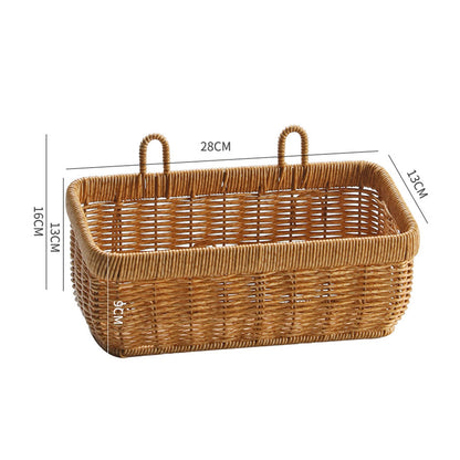 Storage Basket Wall Hanging Woven Basket Kitchen Vegetables Organzier Sundries Organizer Flower Plant Pot Storage Home Decor