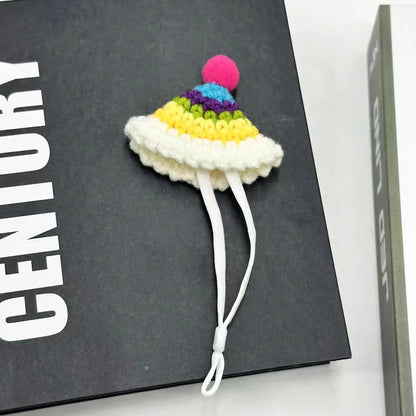 Handmade Knitted Hat for Small Animal, Mini Hand Pet Hat Tiny Hamster Hat for Parrot Snake Cute Chipmunk Guinea Pig Accessories