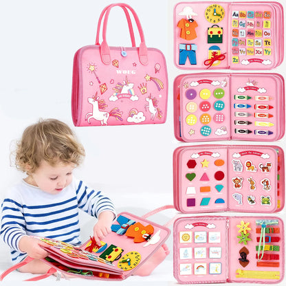 Travel Toys Busy Board – Sensory Activity Learning Board for Toddlers