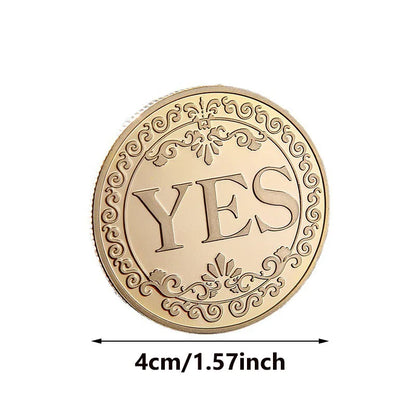 Yes/No Coins Help Decide Collectible Toys Exciting Coin-plated Souvenirs for Children's Holiday Gifts