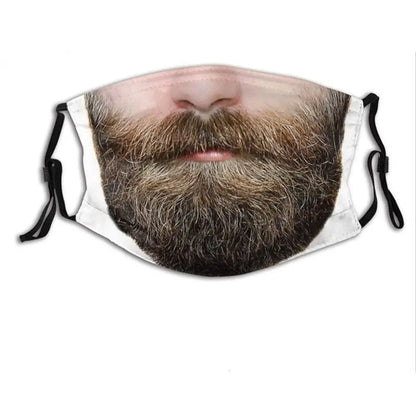 Facial Expression 3D Three-dimensional Mask Personality Breathable Funny Printed Mask Creative Printed Party Cosplay Mask Warmer