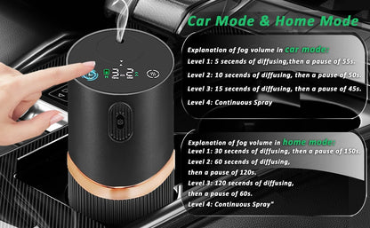 Flavoring Diffuser Car Air Fresheners HD Digital Display Portable Waterless Room Fragrance Diffuser For Home Office Bedroom
