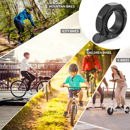 Bike Bell Bicycle Ring Bell with Loud Crisp Clear Sound for Mountain Bike Road Bike Electric Bike