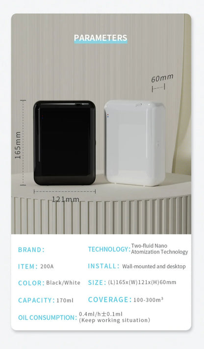 Fragrance Diffuser Electric Smell For Home Room Fragrance Waterless Diffuser Bluetooth Control Coverage 300m³ Air Freshener